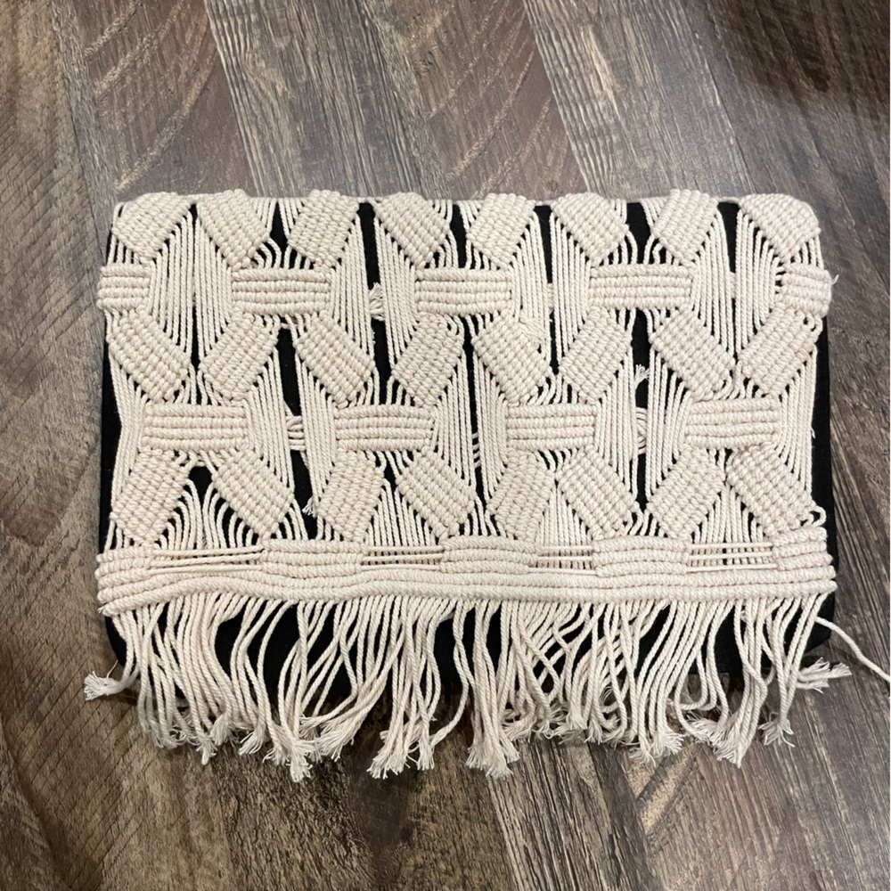 Stella & Dot macrame clutch